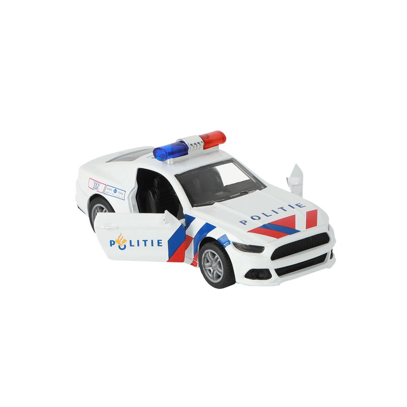 Laad de afbeelding in de Gallery-viewer, 112 Pull-Back Politie Sportwagen 1:36 + Licht En Geluid
