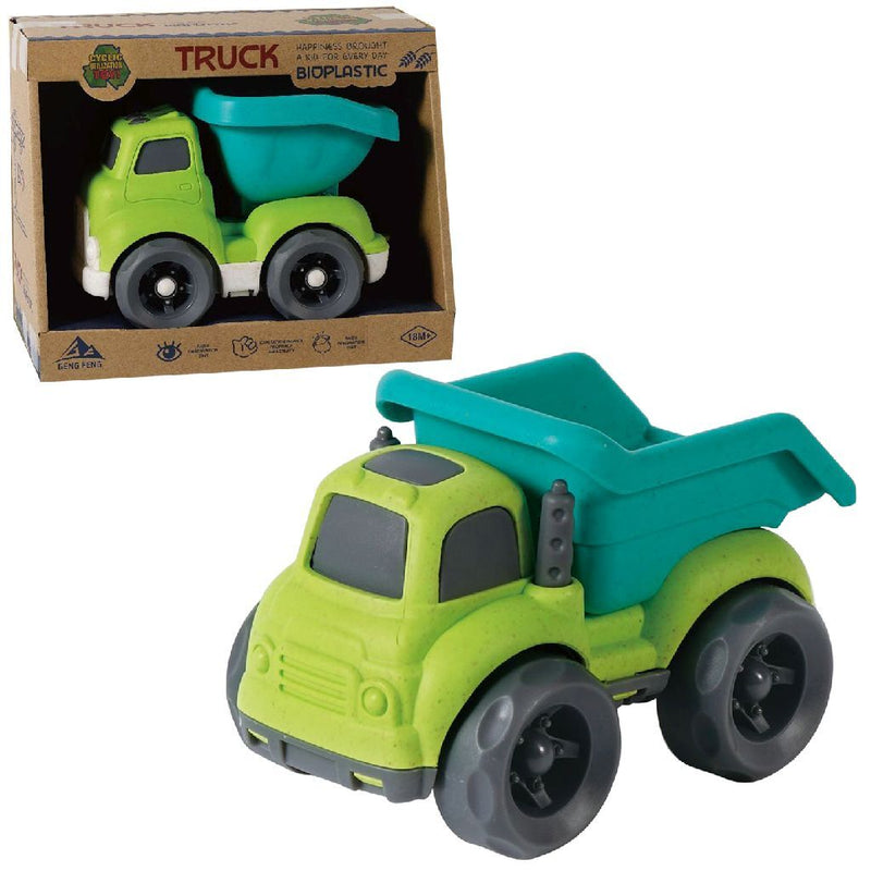 Laad de afbeelding in de Gallery-viewer, Overige Merken Bioplastic Kiepwagen 18 Cm Groen
