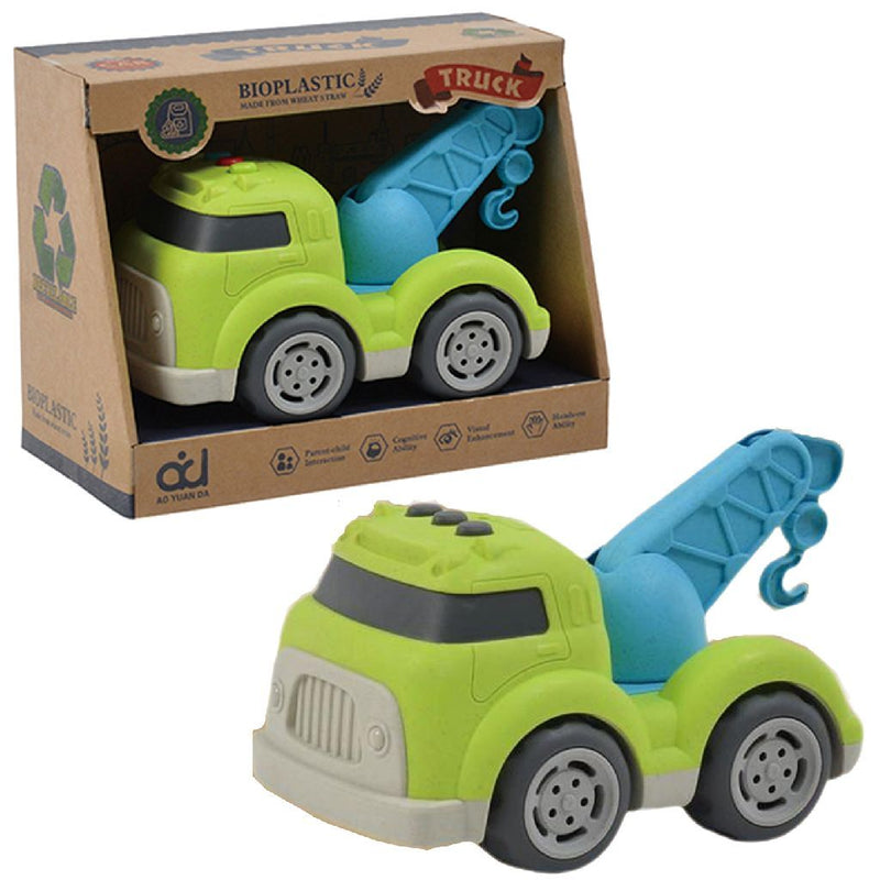 Laad de afbeelding in de Gallery-viewer, Overige Merken Bioplastic Sleepwagen 18 Cm Blauw/Groen
