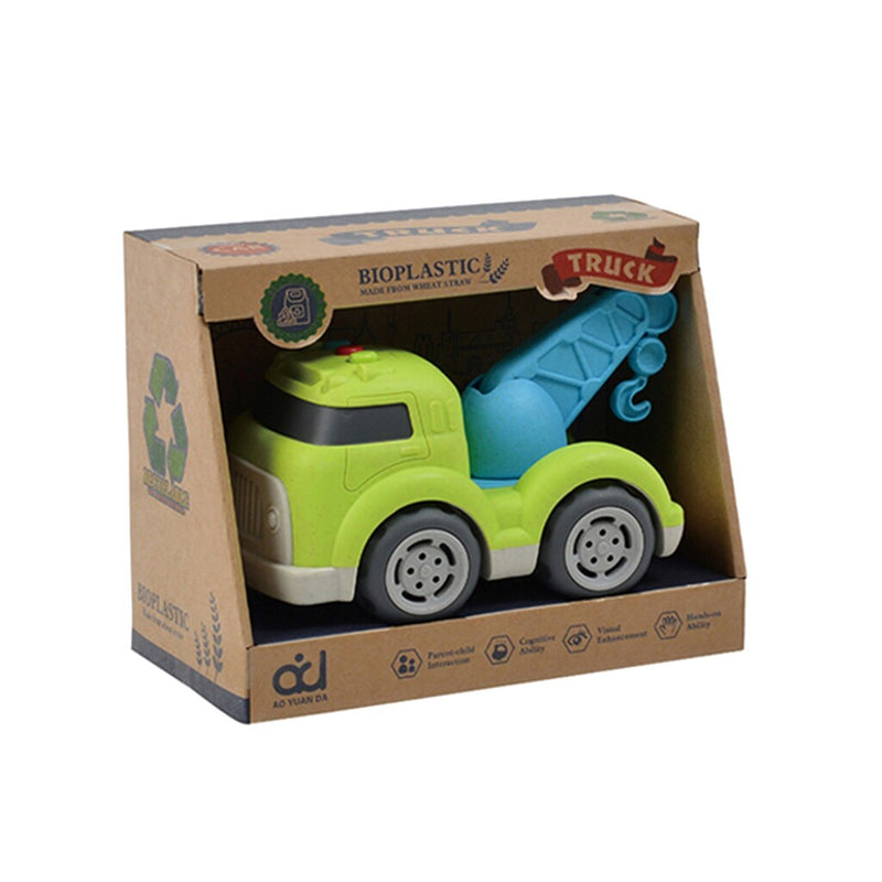 Laad de afbeelding in de Gallery-viewer, Overige Merken Bioplastic Sleepwagen 18 Cm Blauw/Groen

