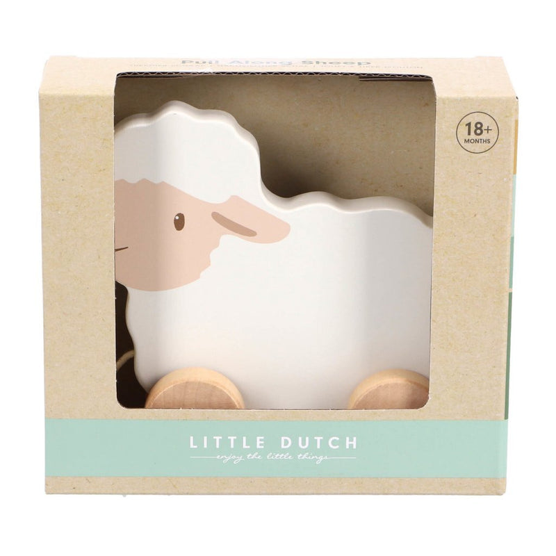 Laad de afbeelding in de Gallery-viewer, Little Dutch Farm Houten Trekdier Schaap

