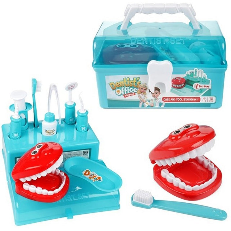 Laad de afbeelding in de Gallery-viewer, Toi-Toys Tandartskoffer Met Accessoires 10-Delig
