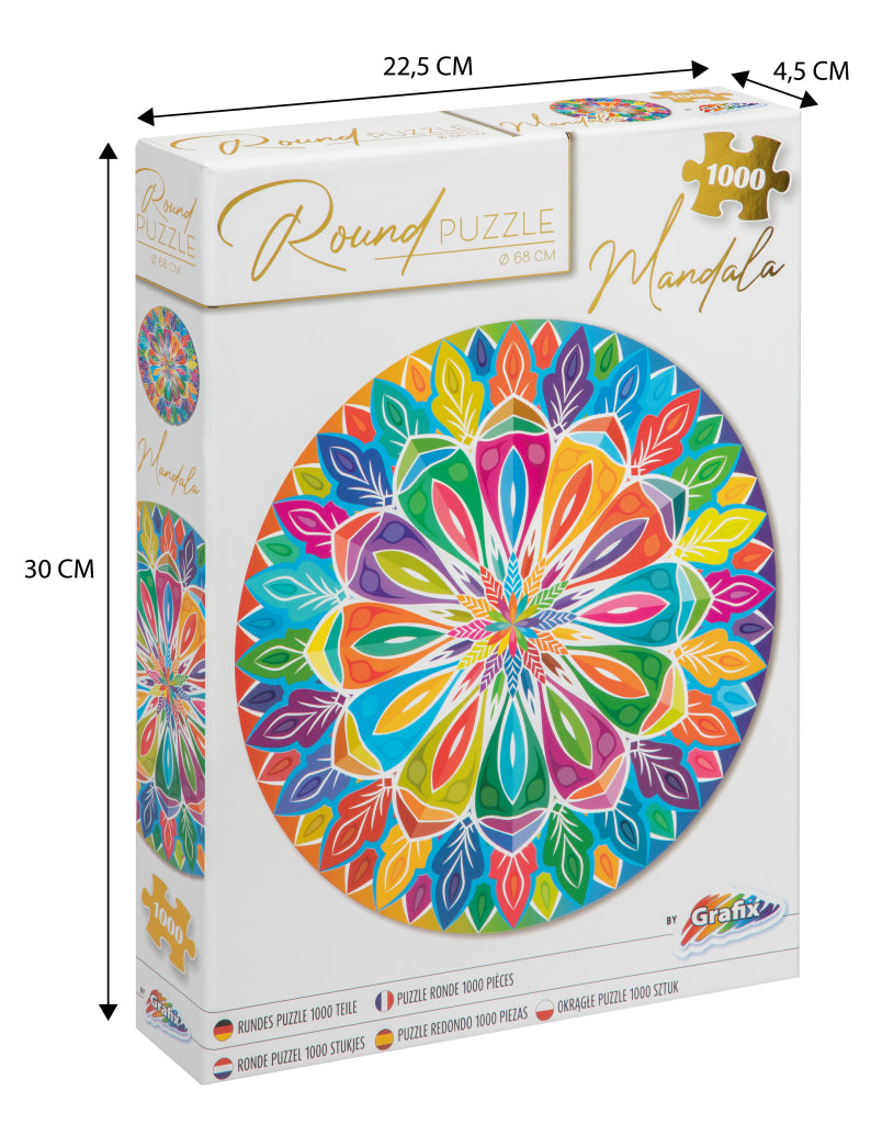 Laad de afbeelding in de Gallery-viewer, Grafix Mandala Ronde Puzzel 1000 Stukjes
