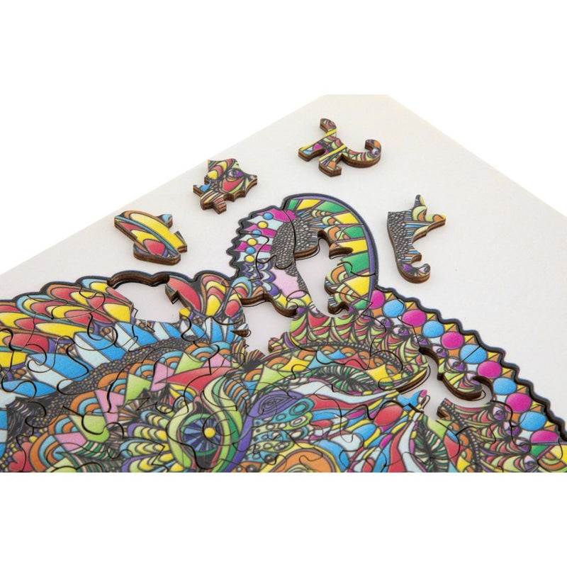 Laad de afbeelding in de Gallery-viewer, Overige Merken Houten Puzzel Tijger 130 Stukjes
