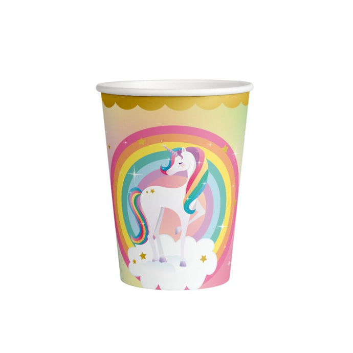 Pd-Party Papieren Bekers Unicorn 8 Stuks