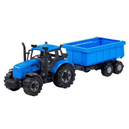 Overige Merken Farmer Frictietractor + Trailer Blauw/Zwart