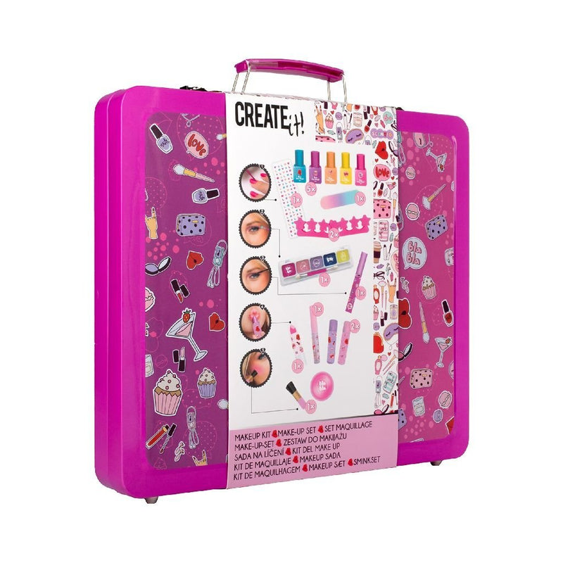 Laad de afbeelding in de Gallery-viewer, Create It Make-Up Koffer Tin Neon En Glitters
