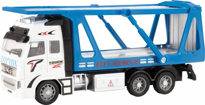 Metal Autotransport Vrachtwagen 1:38 Blauw 12Cm