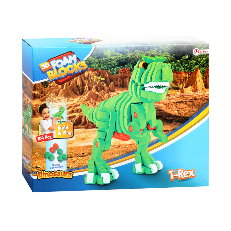 Laad de afbeelding in de Gallery-viewer, Toi-Toys Knutselpuzzel Dinosaurus 25,8 Cm Groen 104-Delig
