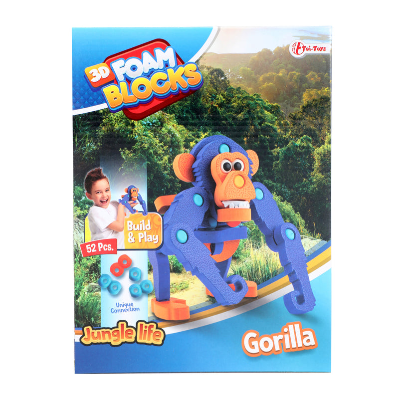Laad de afbeelding in de Gallery-viewer, Toi-Toys Knutselpuzzel Aap Junior 25,8 Cm Blauw 59-Delig

