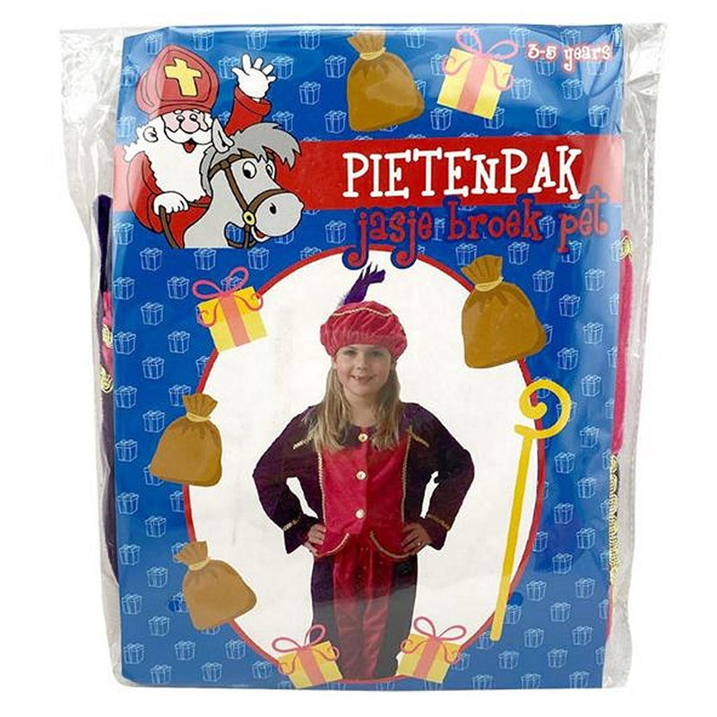 Laad de afbeelding in de Gallery-viewer, Sinterklaas Verkleedset Pietenpak Paars-Roze 3-5 Jaar
