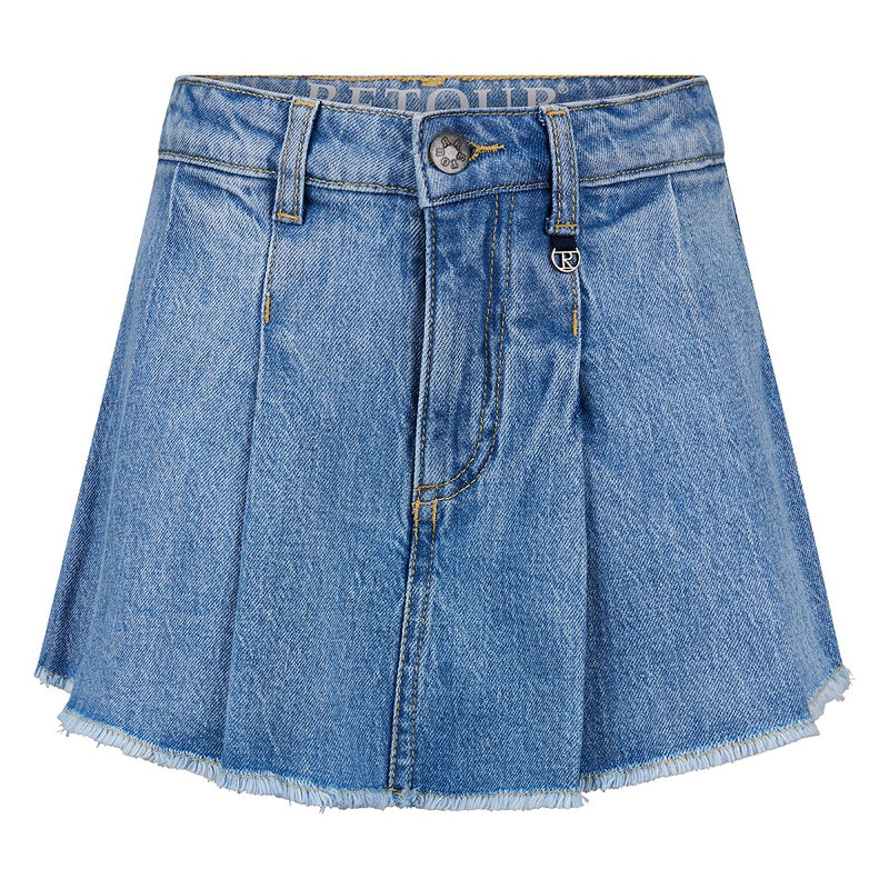 Laad de afbeelding in de Gallery-viewer, Retour Jeans Suus Shortje/rokje Light Blue Denim
