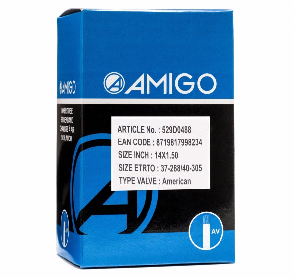 Laad de afbeelding in de Gallery-viewer, Amigo Binnenband 14 X 1.50 (37/40-288/305) Av 48 Mm
