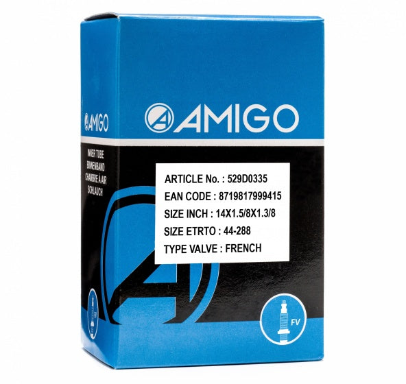 Laad de afbeelding in de Gallery-viewer, Amigo Binnenband 14 X 1 5/8 X 1 3/8 (44-288) Fv 48 Mm
