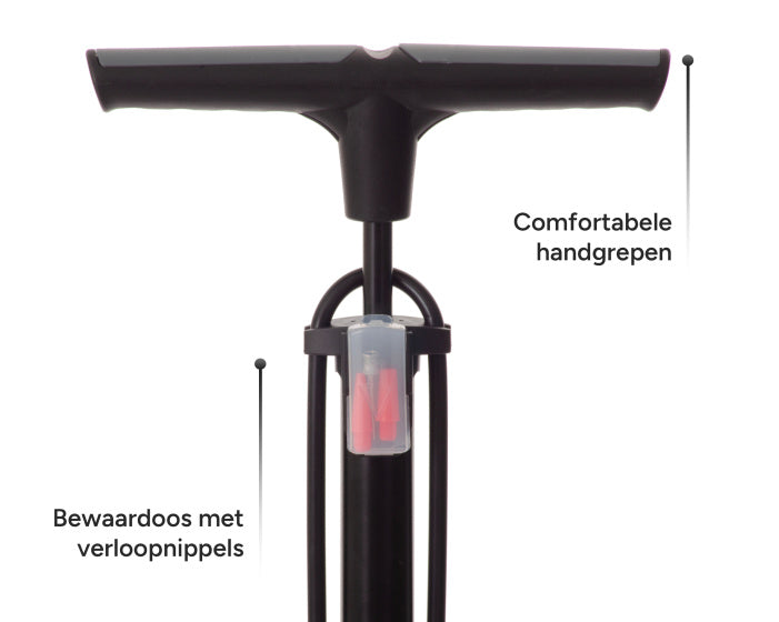Laad de afbeelding in de Gallery-viewer, Amigo Luxe Fietspomp Met Drukmeter 11 Bar 73 Cm zwart

