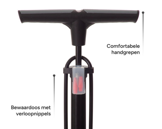 Amigo Luxe Fietspomp Met Drukmeter 11 Bar 73 Cm zwart