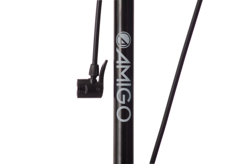 Laad de afbeelding in de Gallery-viewer, Amigo Luxe Fietspomp Met Drukmeter 11 Bar 73 Cm zwart
