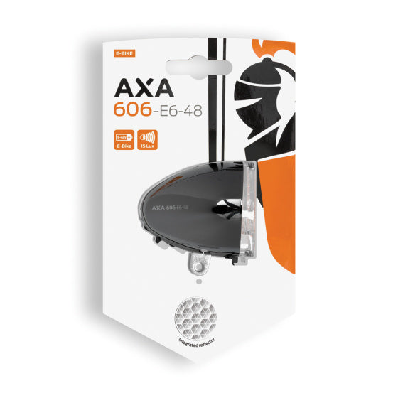 Laad de afbeelding in de Gallery-viewer, Axa Koplamp 606 E-Bike 6-48 Volt Donker Chroom 15 Lux
