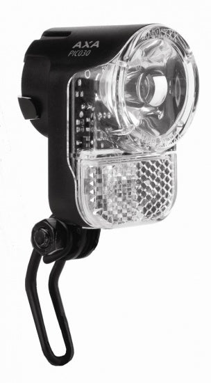 Laad de afbeelding in de Gallery-viewer, Axa Koplamp Pico 30 Switch Aan/Uit Led Dynamo Zwart

