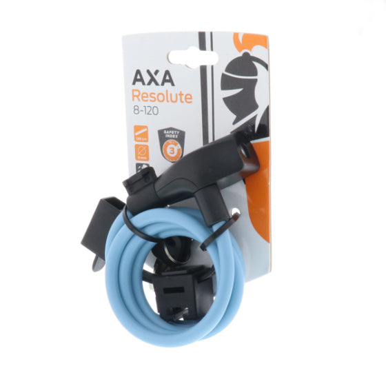 Laad de afbeelding in de Gallery-viewer, Axa Spiraalkabelslot Resolute 8-120 Ice Blue
