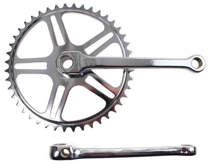 Laad de afbeelding in de Gallery-viewer, Bhogal Crankstel Set Met Spiegat 44T 170 Mm Zilver
