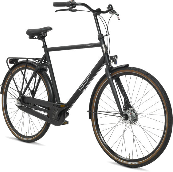 Laad de afbeelding in de Gallery-viewer, Bsp O-Seven 61 Cm Heren 7V Rollerbrake zwart 28 inch
