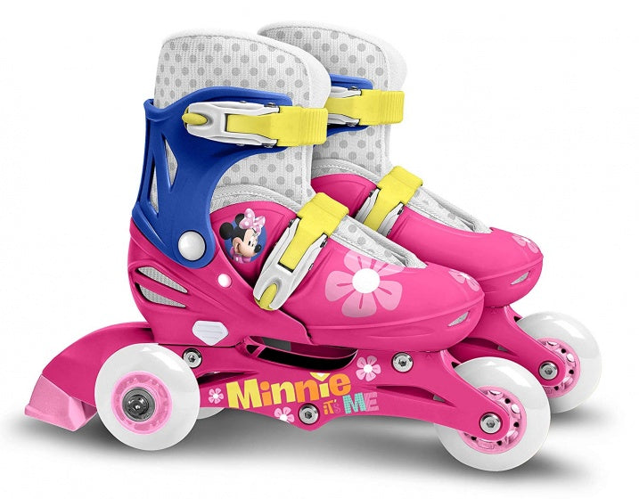 Laad de afbeelding in de Gallery-viewer, Disney Inline Skates Minnie Mouse Hardboot Wit/Blauw Maat 27/30
