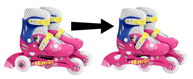 Laad de afbeelding in de Gallery-viewer, Disney Inline Skates Minnie Mouse Hardboot Wit/Blauw Maat 27/30
