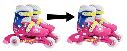 Disney Inline Skates Minnie Mouse Hardboot Wit/Blauw Maat 27/30