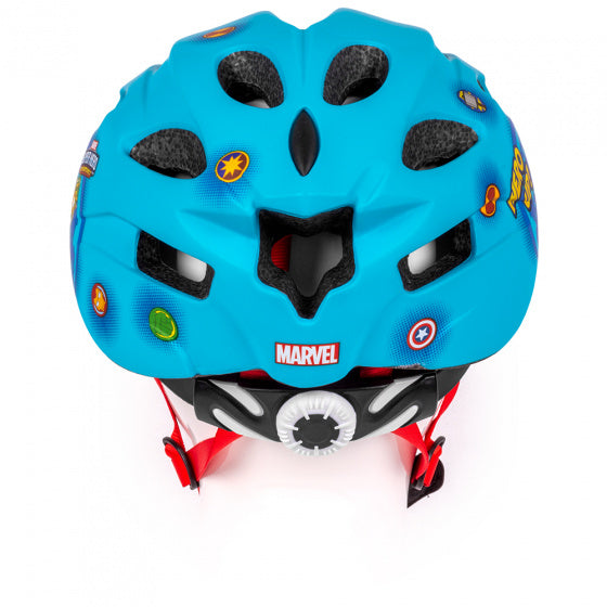 Laad de afbeelding in de Gallery-viewer, Disney Avengers Fietshelm Junior In-Mold Blauw Maat 52-56
