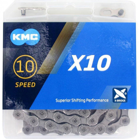 Laad de afbeelding in de Gallery-viewer, Kmc Ketting X10 1/2 X 11/128 Inch 114S 10 Speed Staal

