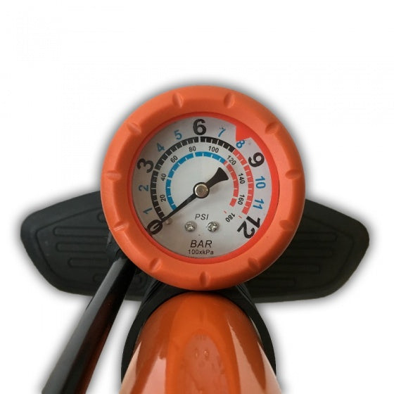 Laad de afbeelding in de Gallery-viewer, Lynx Fietspomp Met Manometer 6 Bar Oranje
