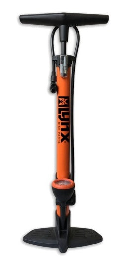 Laad de afbeelding in de Gallery-viewer, Lynx Fietspomp Met Manometer 6 Bar Oranje
