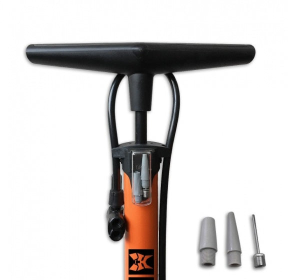 Laad de afbeelding in de Gallery-viewer, Lynx Fietspomp Met Manometer 6 Bar Oranje
