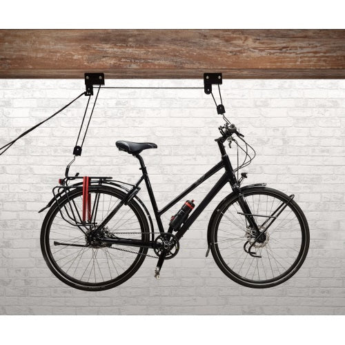 Laad de afbeelding in de Gallery-viewer, Mirage Fietslift Superlifter 57Kg Staal Zwart 11-Delig
