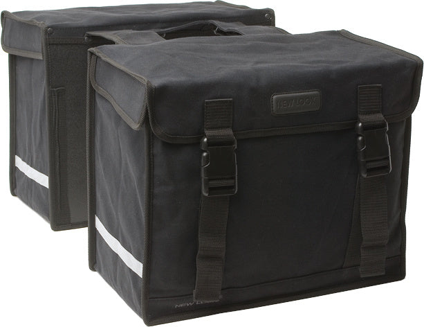 New Looxs Dubbele Fietstas Canvas De Luxe 46 Liter Zwart – 030.410