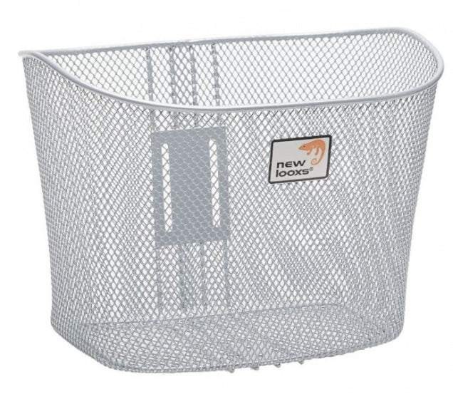 Laad de afbeelding in de Gallery-viewer, New Looxs Fietsmand Toscane Voor 19 Liter Zilver
