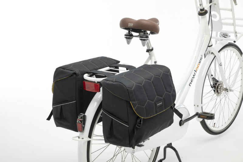 Laad de afbeelding in de Gallery-viewer, New Looxs Mondi Joy Quilted Dubbele Tas 38L Zwart
