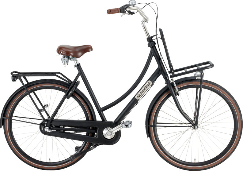 Laad de afbeelding in de Gallery-viewer, Popal Daily Dutch Prestige 57 Cm Dames 3V Terugtraprem matzwart 28 inch
