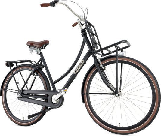 Popal Daily Dutch Prestige 57 Cm Dames 3V Terugtraprem matzwart 28 inch