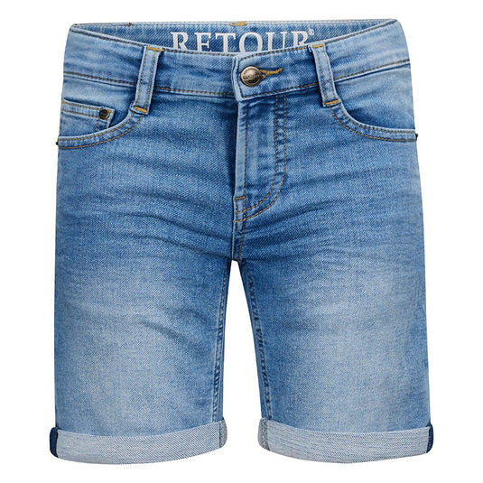 Retour Jeans Loeks Indigo Jog Shortje Light Blue Denim