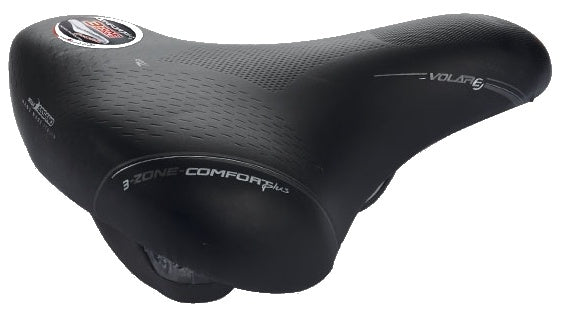 Selle Bassano Bigcity Volare 3 Zone Comfort Plus Zadel Zwart