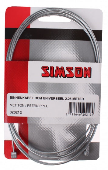Simson Binnenkabel Rem 2250 Mm Zilver