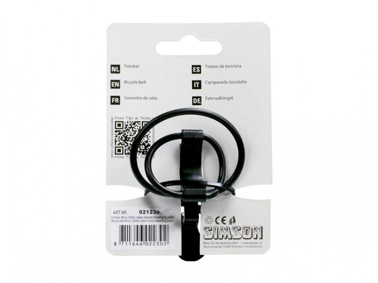 Laad de afbeelding in de Gallery-viewer, Simson Fietsbel Micro 23 Mm Koper Zwart
