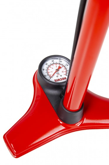 Laad de afbeelding in de Gallery-viewer, Simson Fietspomp Excellent Hogedruk 60 Cm Rood
