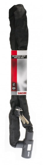 Laad de afbeelding in de Gallery-viewer, Simson Kettingslot Entry Kettingslot 90 Cm X 6 Mm Zwart/Rood
