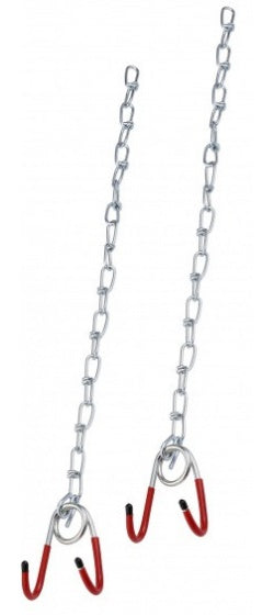 Simson Ophangkettingen Met Haken Rood/Zilver 2 Stuks