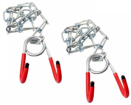 Simson Ophangkettingen Met Haken Rood/Zilver 2 Stuks
