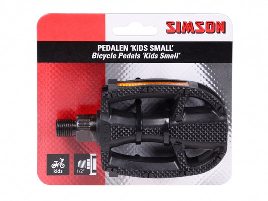 Simson Pedalen Kids Small 1/2 Inch Reflectie Zwart Per Set