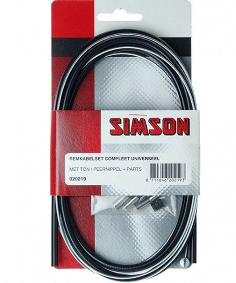 Simson Remkabelset Universeel 1,70 Meter Zwart